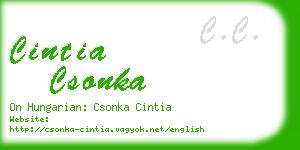 cintia csonka business card